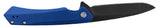 Blue Anodized Aluminum Kinzua® with Spear Blade Open (Front)