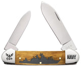 U.S. Navy® Antique Bone Canoe Knife Front View