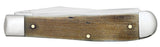Chevrolet® Gift Set Embellished Smooth Natural Bone Trapper with Amber Color Wash and Black Definition Knife Closed