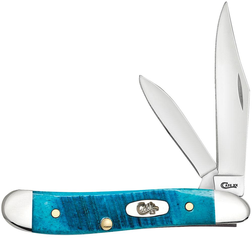 Caribbean Blue Bone Peanut Knife Front View