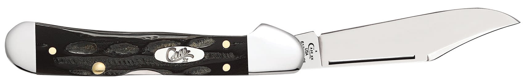 Jigged Buffalo Horn Mini CopperLock® Knife Open