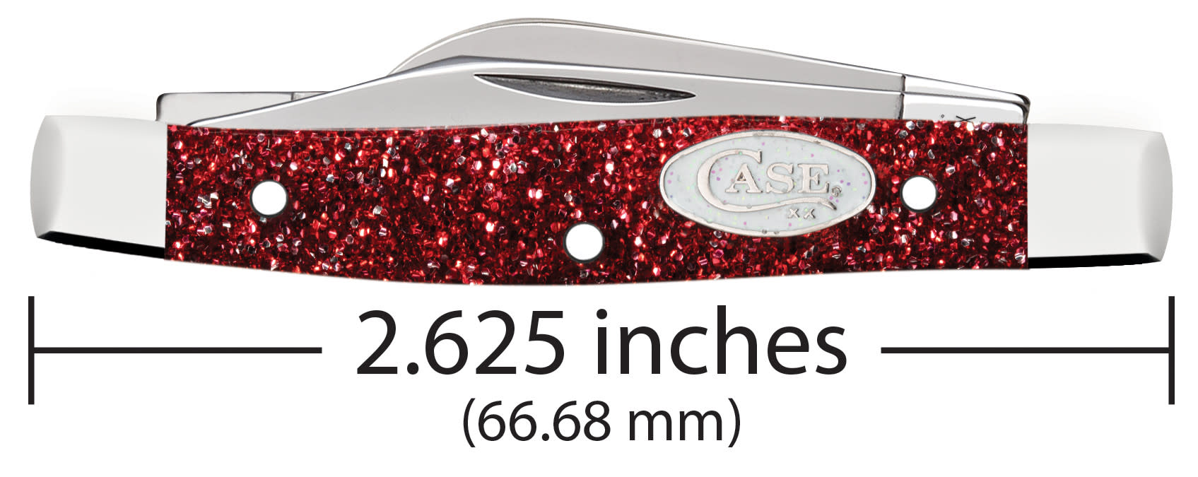 Ruby Stardust Kirinite® Small Stockman Knife Dimensions