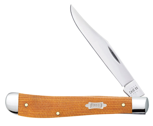 Natural Canvas Micarta® Slimline Trapper Knife Front View