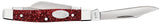 Ruby Stardust Kirinite® Small Stockman Knife Open