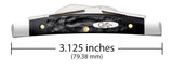 Jigged Rough Black® Synthetic Small Congress Knife Dimensions