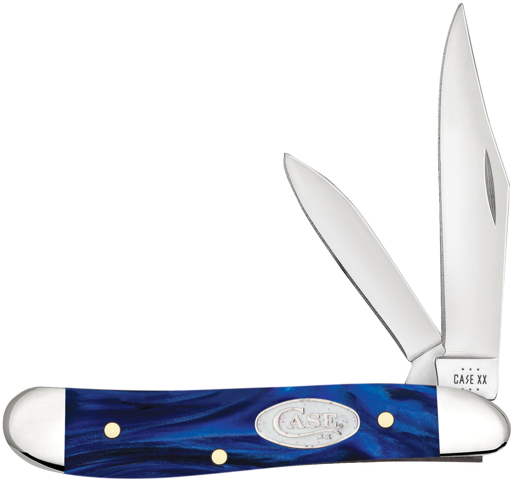 Smooth Blue Pearl Kirinite® Peanut Knife Front View