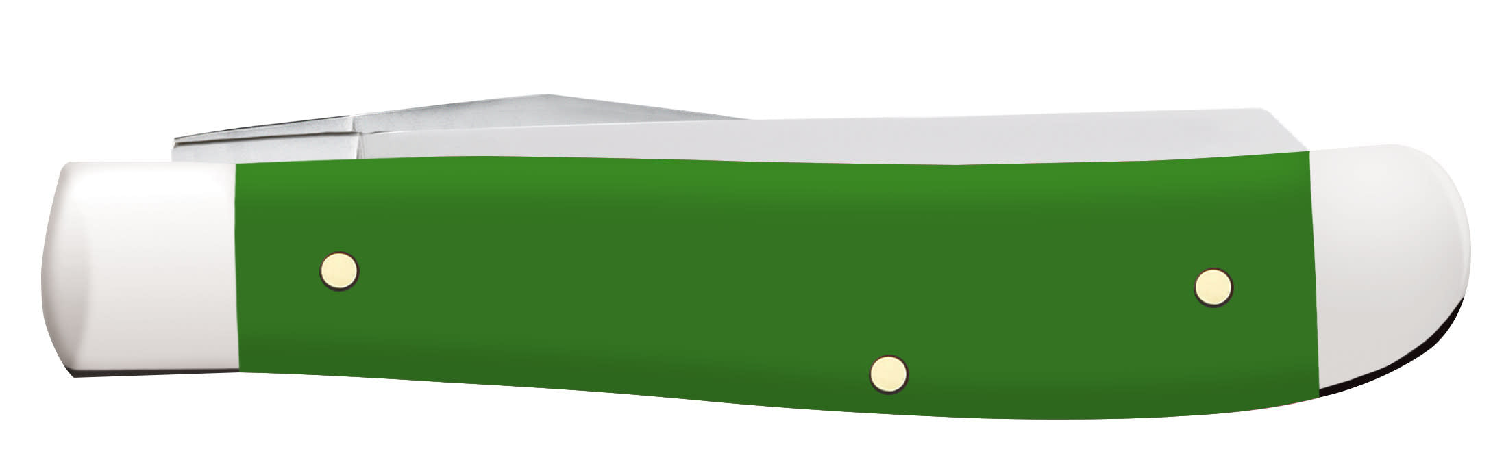 Smooth Green Synthetic Mini Trapper  Knife Closed