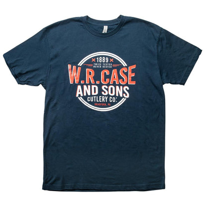 Navy Blue T-Shirt with W.R. Case & Sons Logo Front View