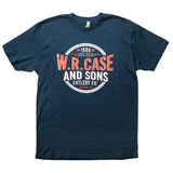 Navy Blue T-Shirt with W.R. Case & Sons Logo Front View