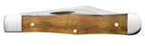 Yellow Curly Oak Small Swell Center Jack Knife Closed