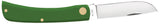 Smooth Green Synthetic Sod Buster Jr® Knife Open