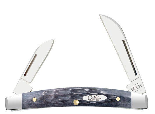 Pocket Worn® Crandall Jigged Gray Bone Small Congress Knife Front View