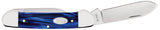 Smooth Blue Pearl Kirinite® Canoe Knife Open