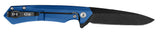Blue Anodized Aluminum Kinzua® with Spear Blade Open (Back)