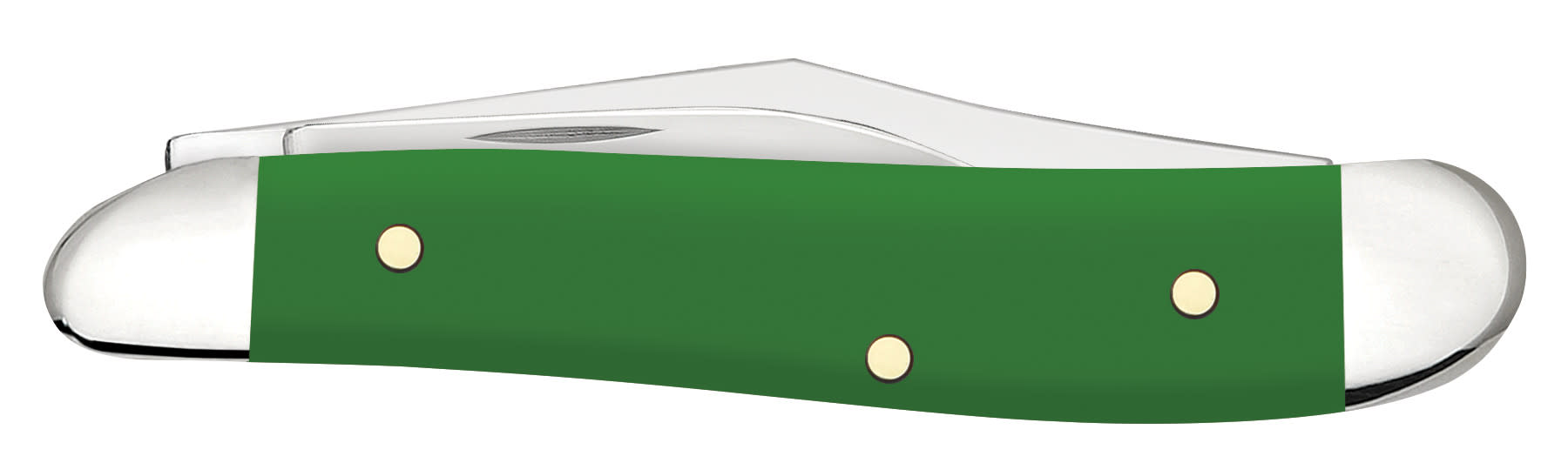 Smooth Green Synthetic Peanut  Knife Closed