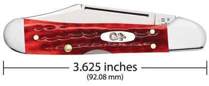 Pocket Worn® Corn Cob Jigged Old Red Bone Mini CopperLock® Knife Dimensions