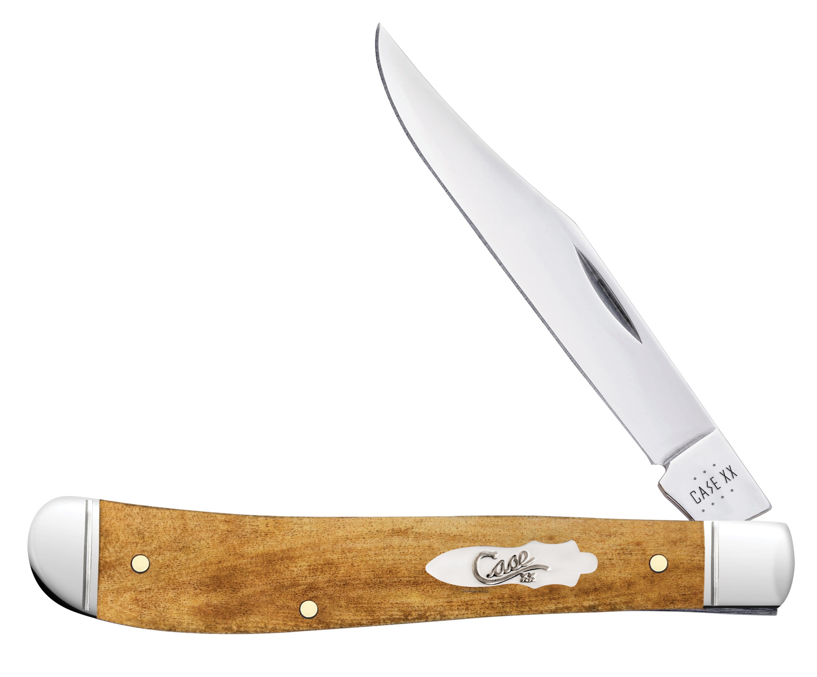 Case Smooth Natural Bone Slimline Trapper Knife