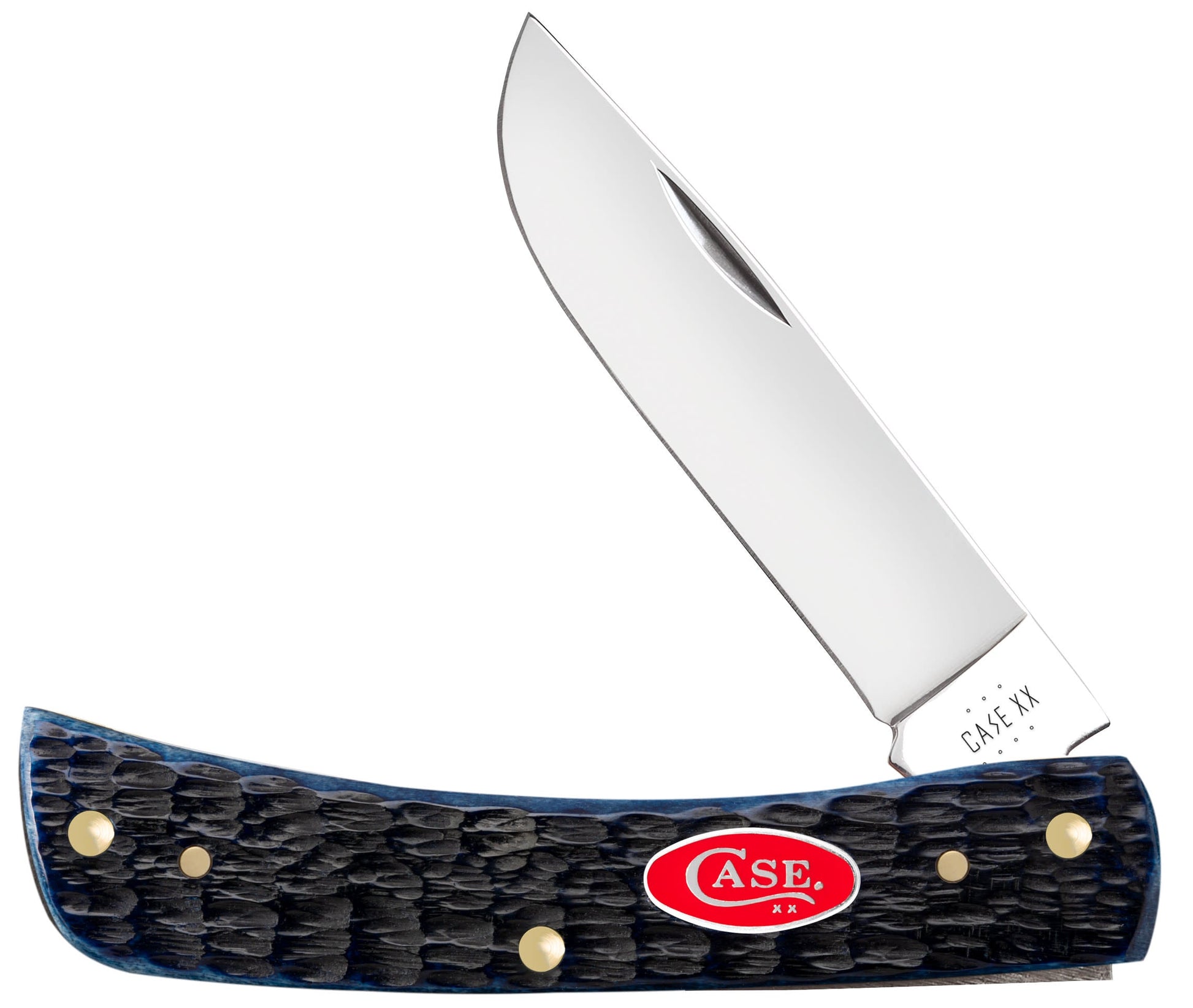 Rogers Jig Navy Blue Bone Sod Buster® Jr Knife Front View