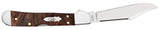Smooth Brown Maple Burl Wood Mini CopperLock® Knife Open