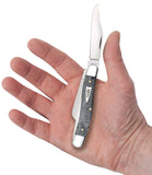 Smooth Gray Birdseye Maple  Stockman Knife in Hand