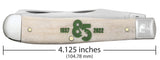 Ducks Unlimited® 85th Anniversary Embellished Smooth Natural Bone Trapper Knife Dimensions