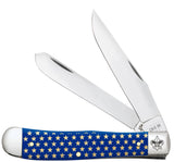 BSA® Embellished Blue Synthetic Trapper Knife Front View
