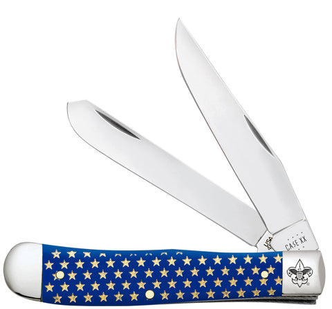 BSA® Embellished Blue Synthetic Trapper Knife Front View