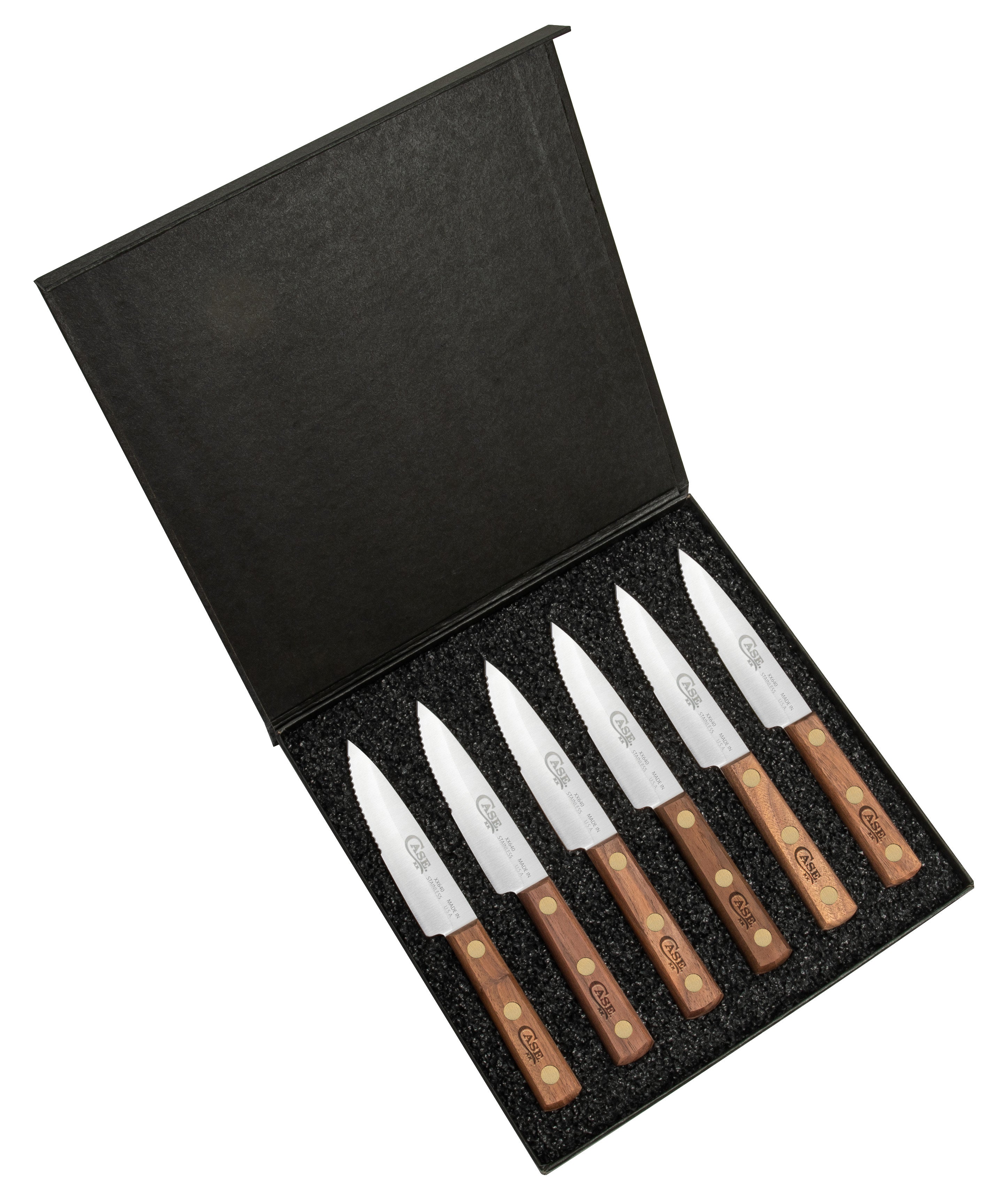 Case®  Household Cutlery 9-Piece Block Set (Solid Walnut Handles) –
