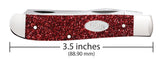 Ruby Stardust Kirinite® Mini Trapper Knife Dimensions