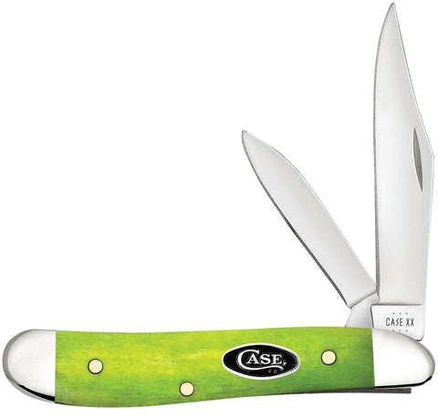 Smooth Green Apple Bone Peanut  Knife Front View