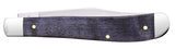 Smooth Purple Curly Maple Wood Slimline Trapper Knife Closed
