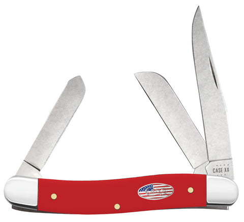 American Workman Smooth Red Synthetic CS Medium Stockman Knife