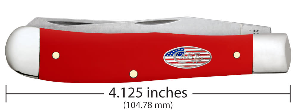 American Workman Smooth Red Synthetic CS Trapper Knife Dimensions