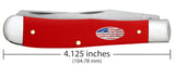 American Workman Smooth Red Synthetic CS Trapper Knife Dimensions