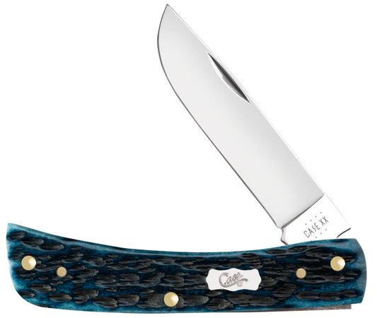 Pocket Worn® Peach Seed Jig Mediterranean Blue Bone Sod Buster® Jr Knife