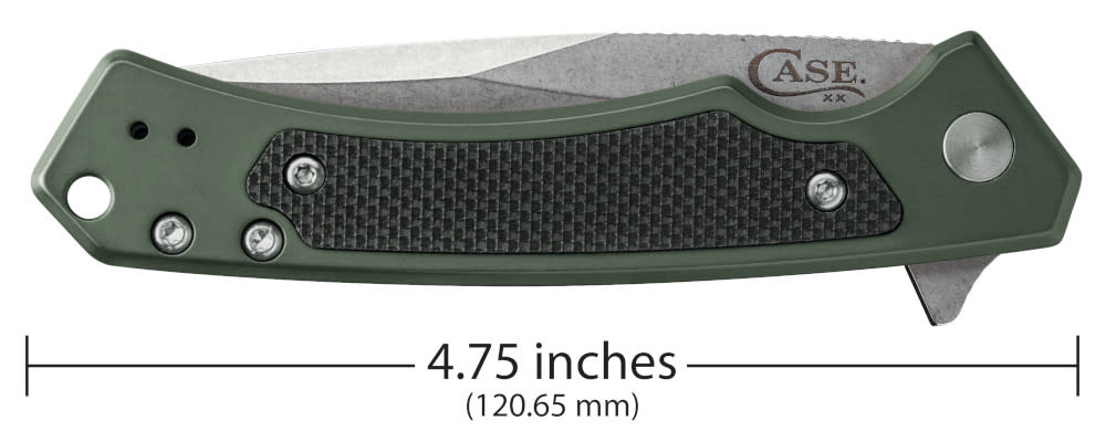 OD Green Anodized Aluminum G-10 Marilla® Knife Dimensions