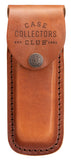 Large Light Brown Leather Sheath Closed Front View 