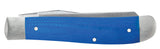 Smooth Blue G-10  Mini Trapper Knife Closed