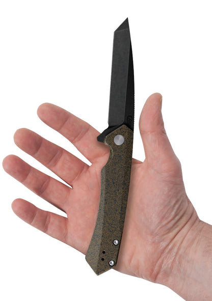 Dark Brown Speckle Cerakote Aluminum Kinzua® in hand