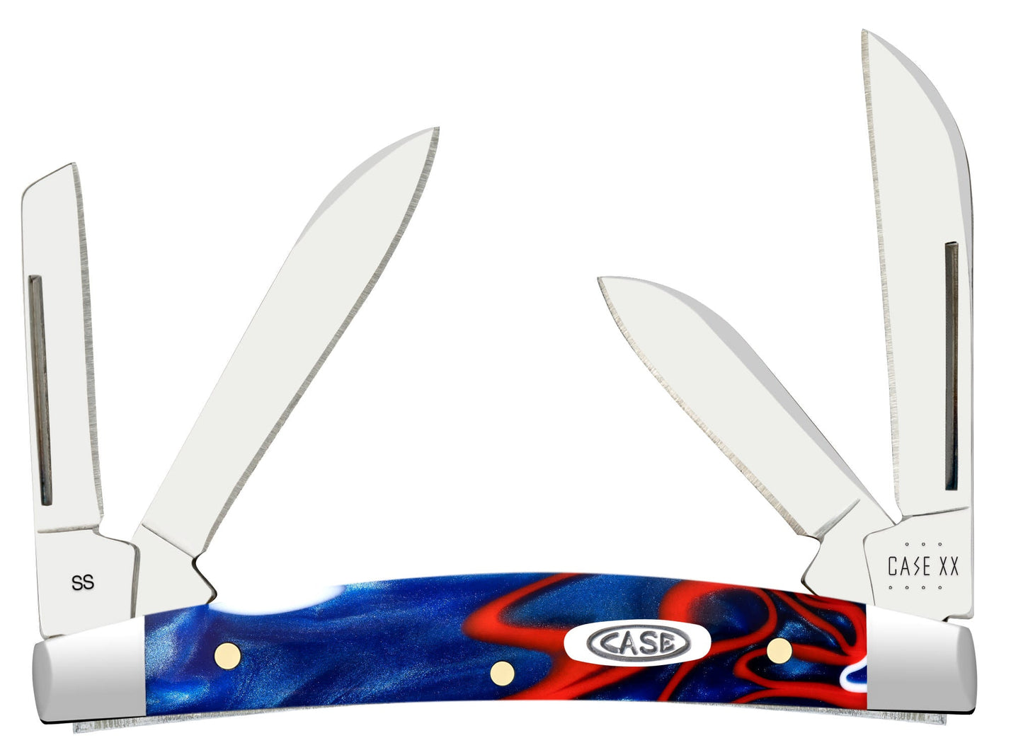 Smooth Patriotic Kirinite® Small Congress Knife Front View