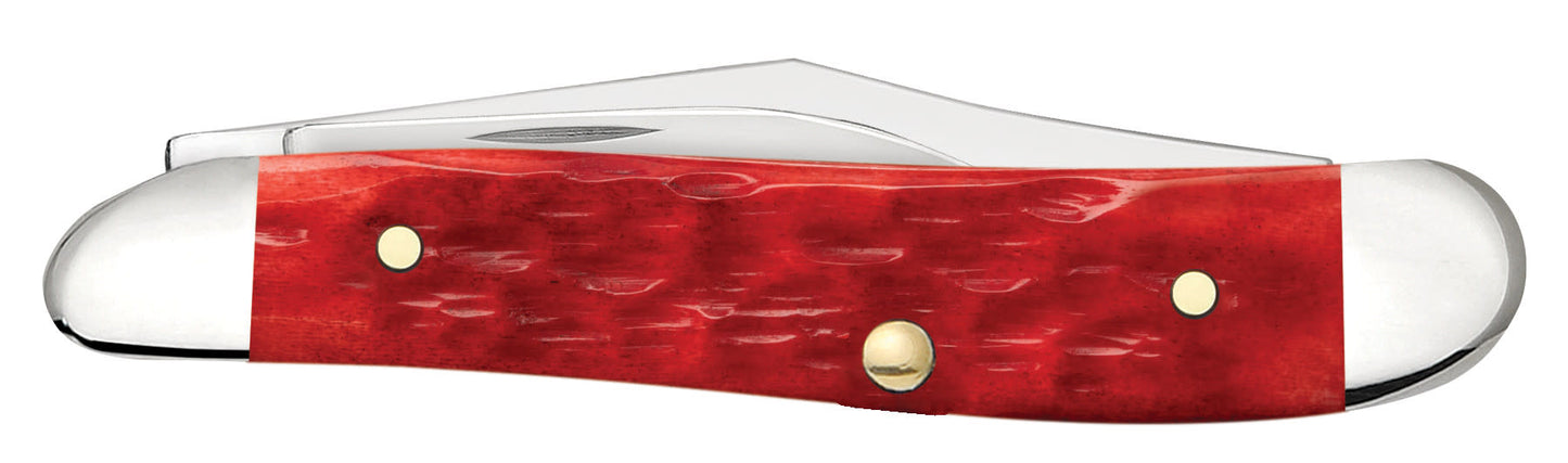 Peach Seed Jig Dark Red Bone Peanut Knife Closed