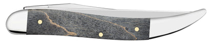 Smooth Gray Birdseye Maple Fishing Knife  Knife Closed