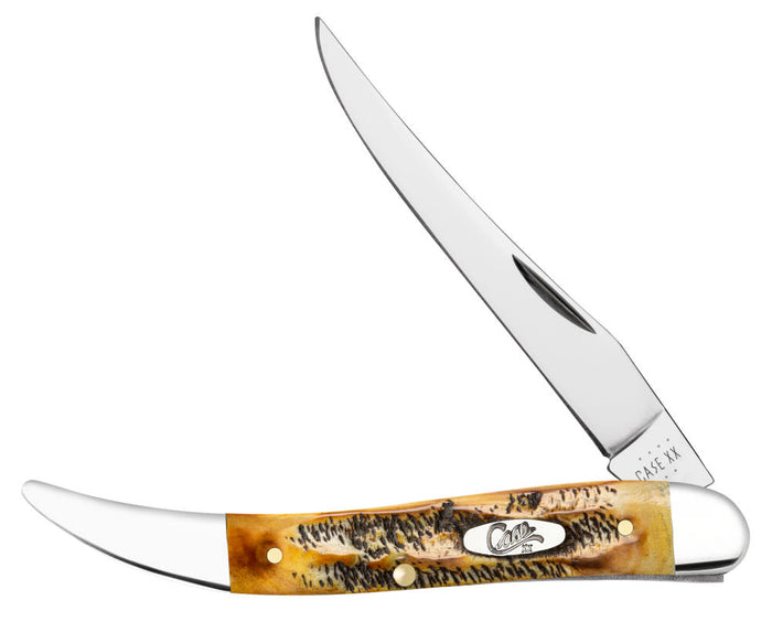 Jigged Case 6.5 BoneStag® Medium Texas Toothpick Knife Front View