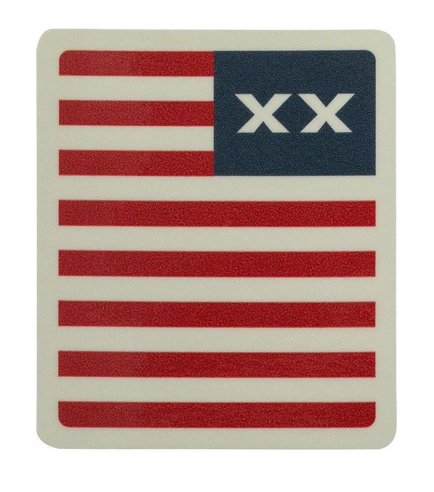 Front image of the "XX Flag" Sticker from the Case Sticker 6 Pack