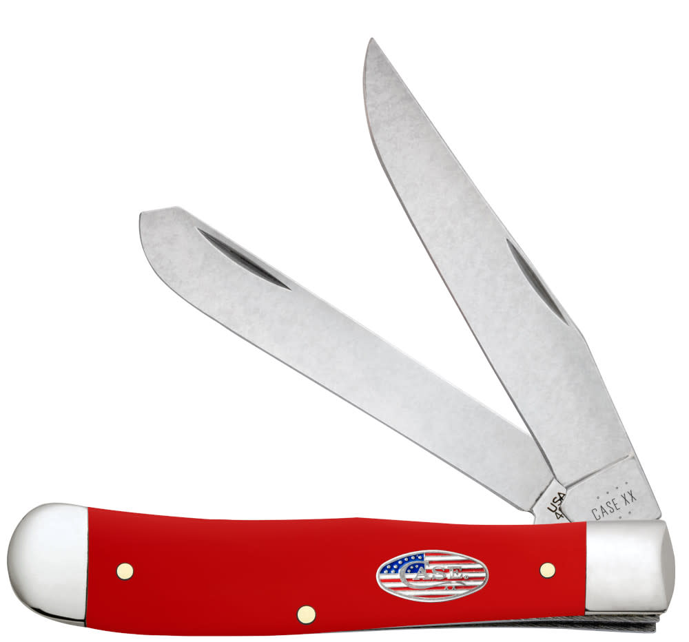 American Workman Smooth Red Synthetic CS Trapper Knife