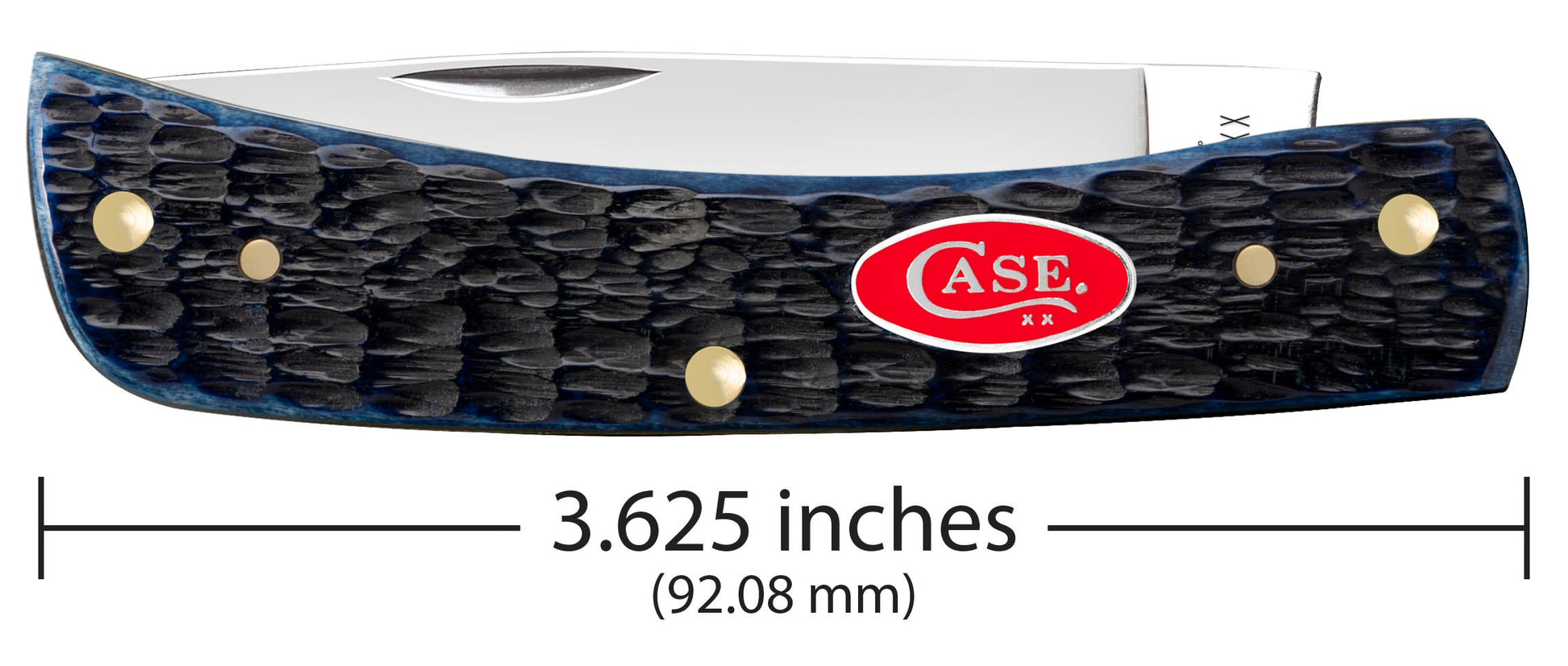 Rogers Jig Navy Blue Bone Sod Buster® Jr Knife Dimensions