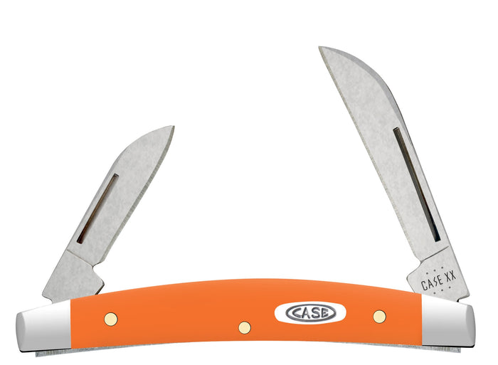 Smooth Orange Synthetic Small Congress Knife Front View