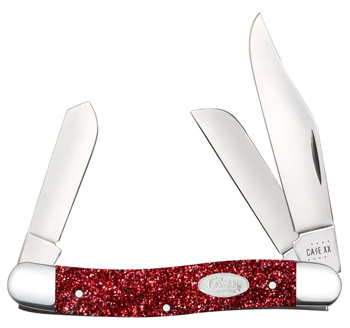 Ruby Stardust Kirinite® Stockman Knife Front View