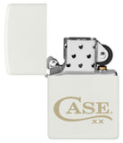 Zippo® Case Logo White Matte Lighter in packaging