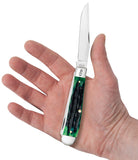 Deep Canyon Jig Hunter Green Bone Trapper Knife in Hand